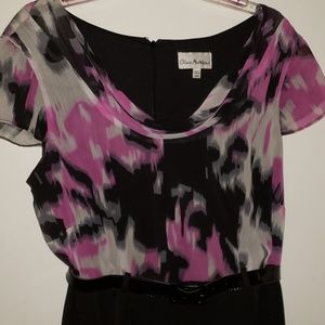 Simply sweet multi top black dress size 14w